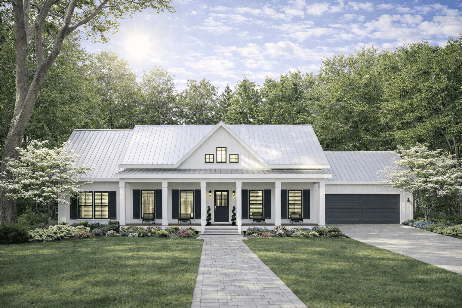 Modern Farmhouse Home Plan - 3 Bedrms, 2 Baths - 1615 Sq Ft - #123-1150