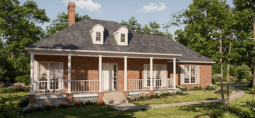 3-Bedroom, 2316 Sq Ft Colonial House Plan - 124-1012 - Front Exterior