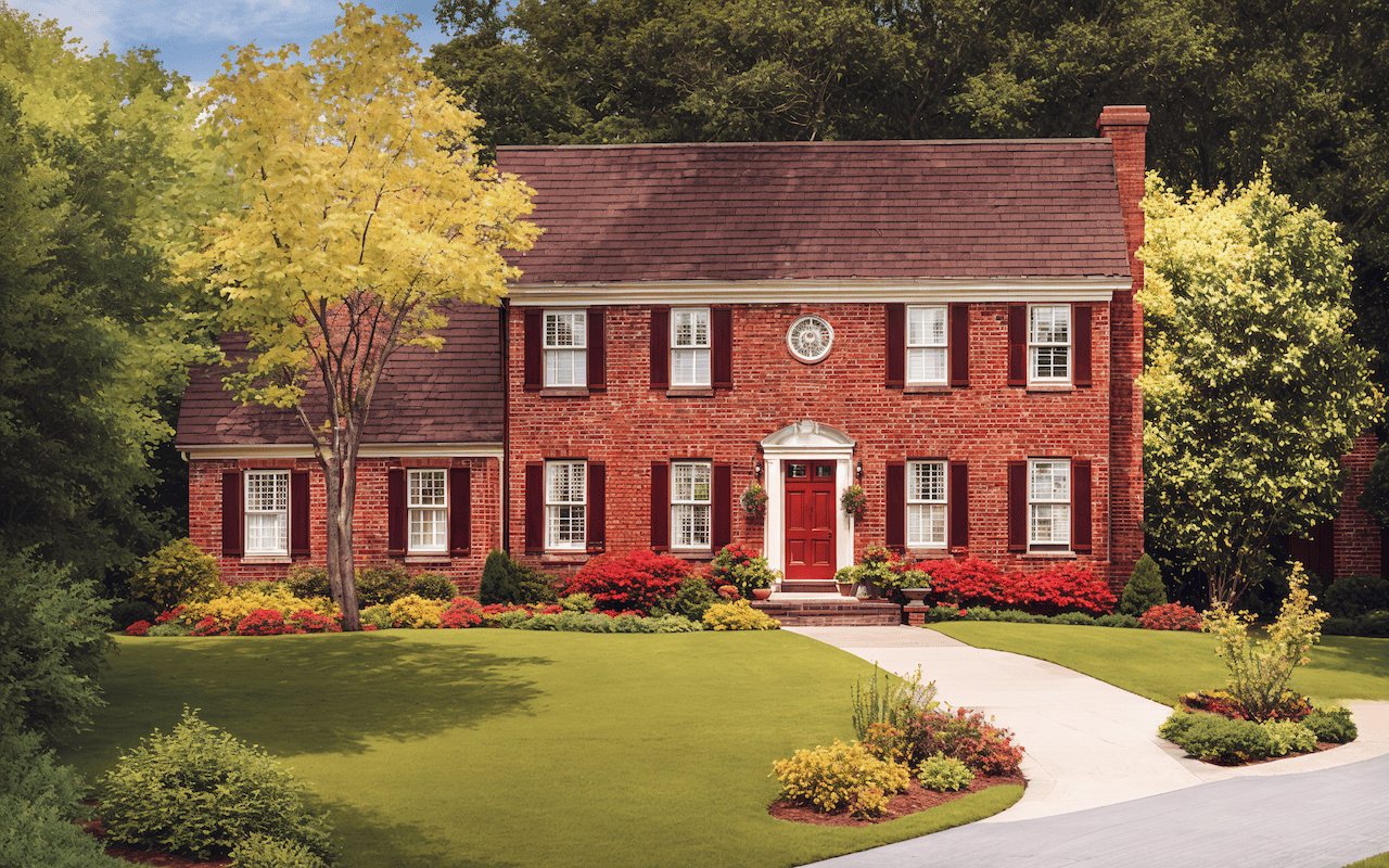 1-Bedroom, 2096 Sq Ft Colonial Home Plan - 124-1035 - Main Exterior