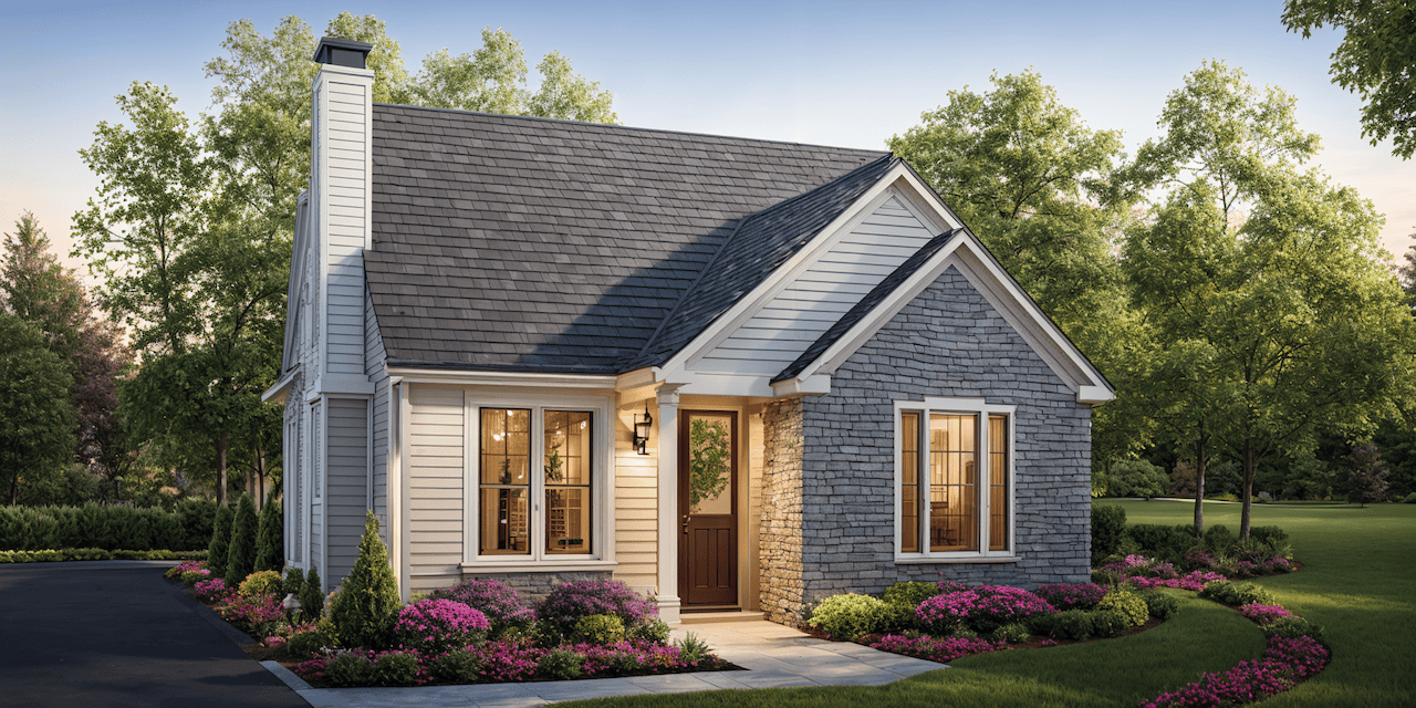 2-Bedroom, 988 Sq Ft Bungalow House Plan - 124-1036 - Front Exterior
