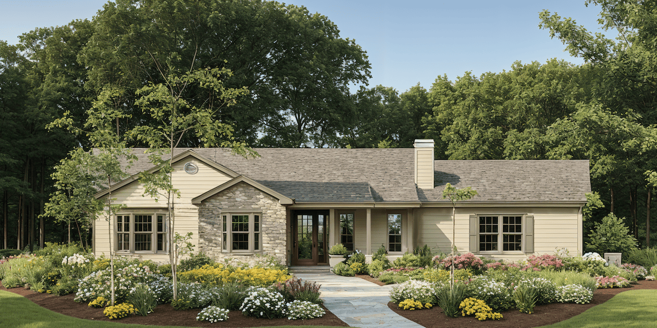 3-Bedroom, 1208 Sq Ft Ranch Home Plan - 124-1059 - Main Exterior