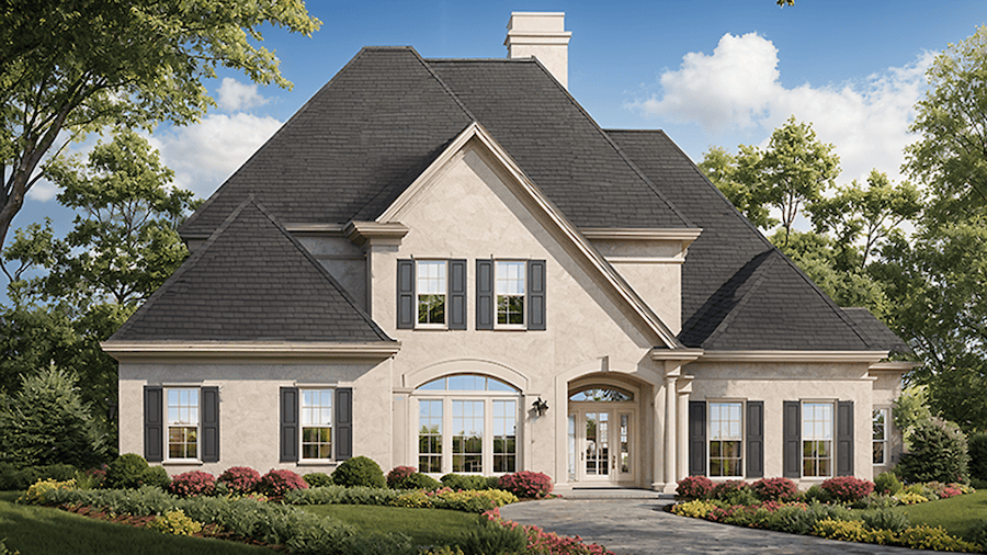4-Bedroom, 3008 Sq Ft European Home Plan - 124-1065 - Main Exterior