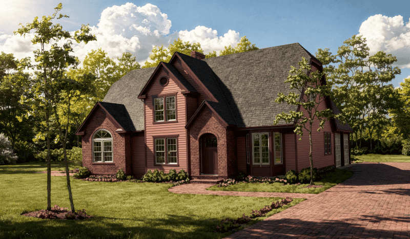 3-Bedroom, 2520 Sq Ft European House Plan - 124-1129 - Front Exterior