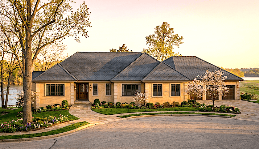 3-Bedroom, 3002 Sq Ft European House Plan - 124-1157 - Front Exterior