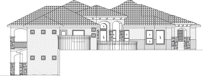 5-Bedroom, 2223 Sq Ft Southwest Home Plan - 125-1003 - Main Exterior