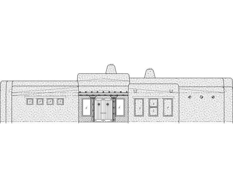 3-Bedroom, 2779 Sq Ft Southwest Home Plan - 125-1037 - Main Exterior