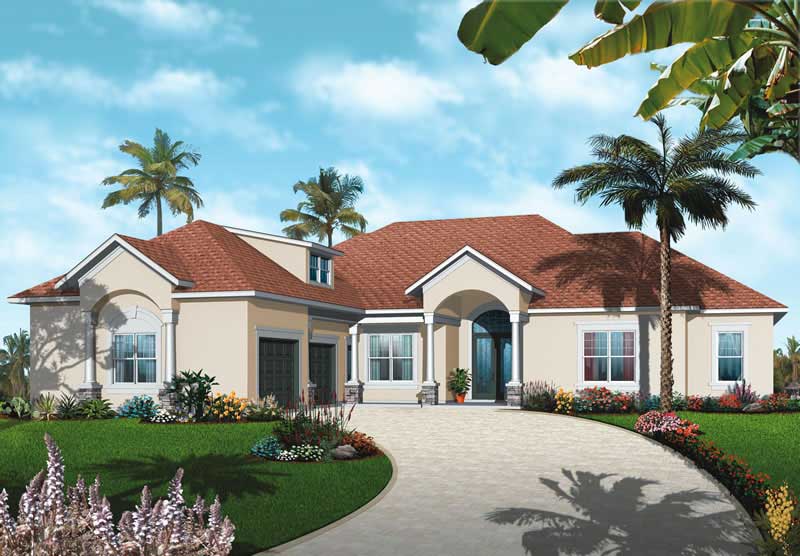 3-Bedroom, 2489 Sq Ft Ranch Home Plan - 126-1015 - Main Exterior