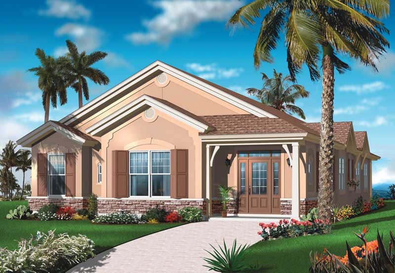 4-Bedroom, 2336 Sq Ft Bungalow House Plan - 126-1032 - Front Exterior