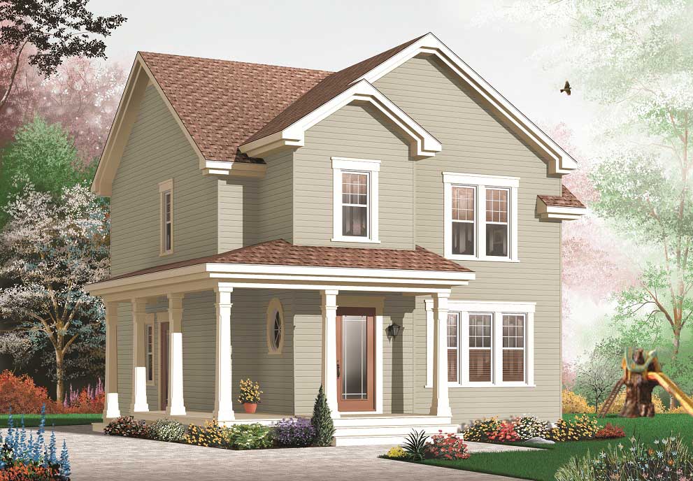 3-Bedroom, 1660 Sq Ft Country Home Plan - 126-1098 - Main Exterior