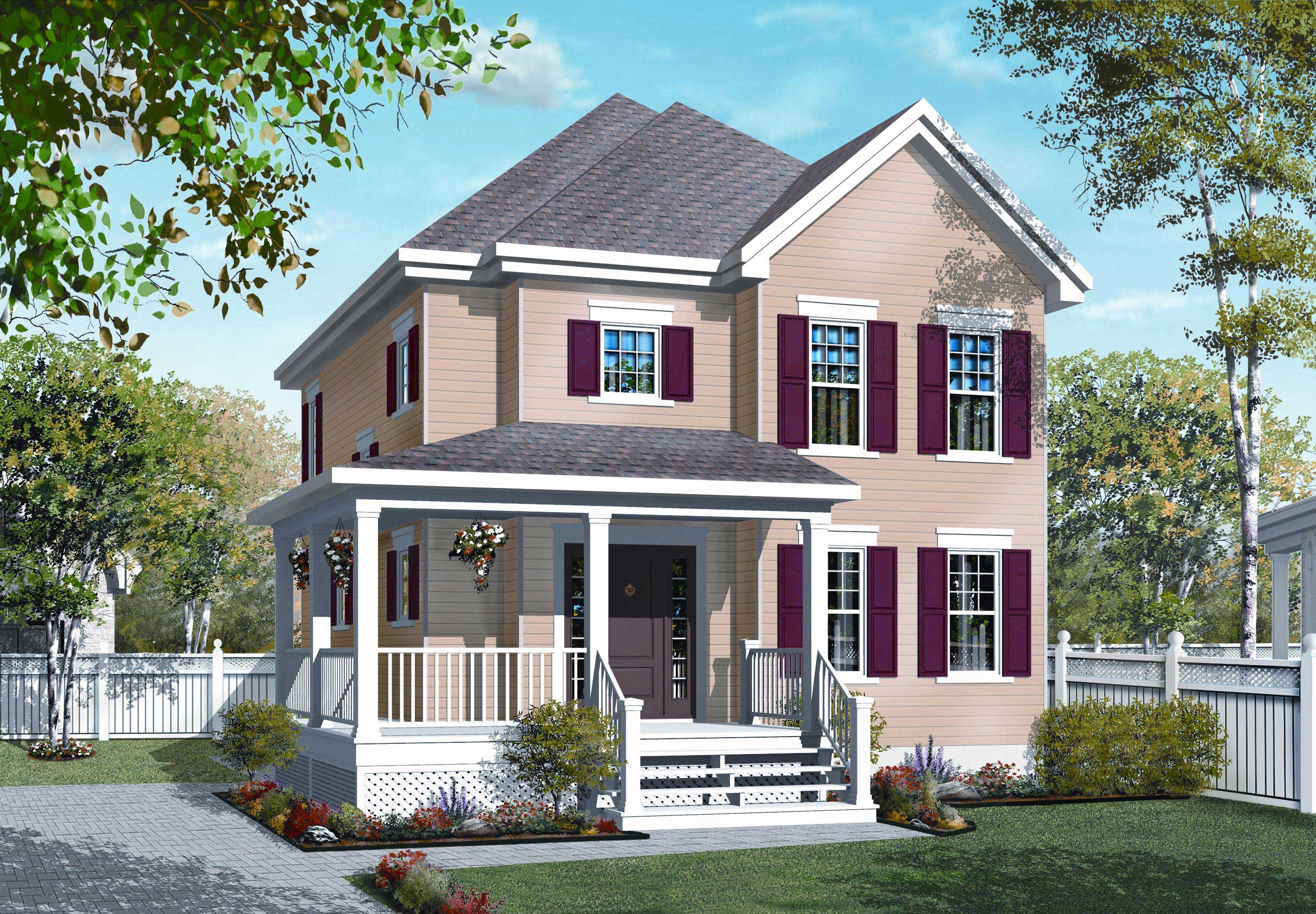 3-Bedroom, 1600 Sq Ft Small House Plans - 126-1111 - Main Exterior