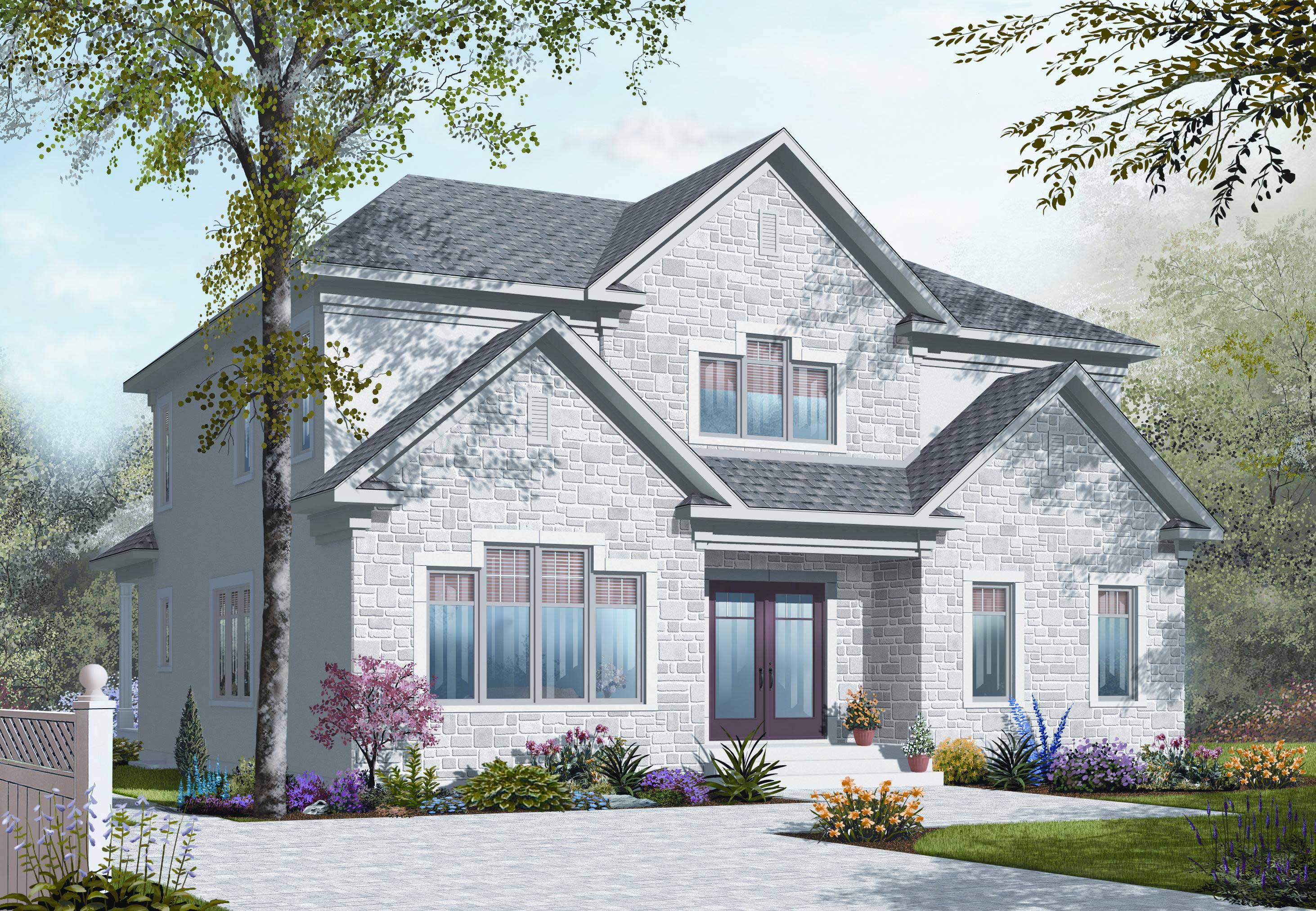 5-Bedroom, 2885 Sq Ft In-Law Suite House Plan - 126-1125 - Front Exterior