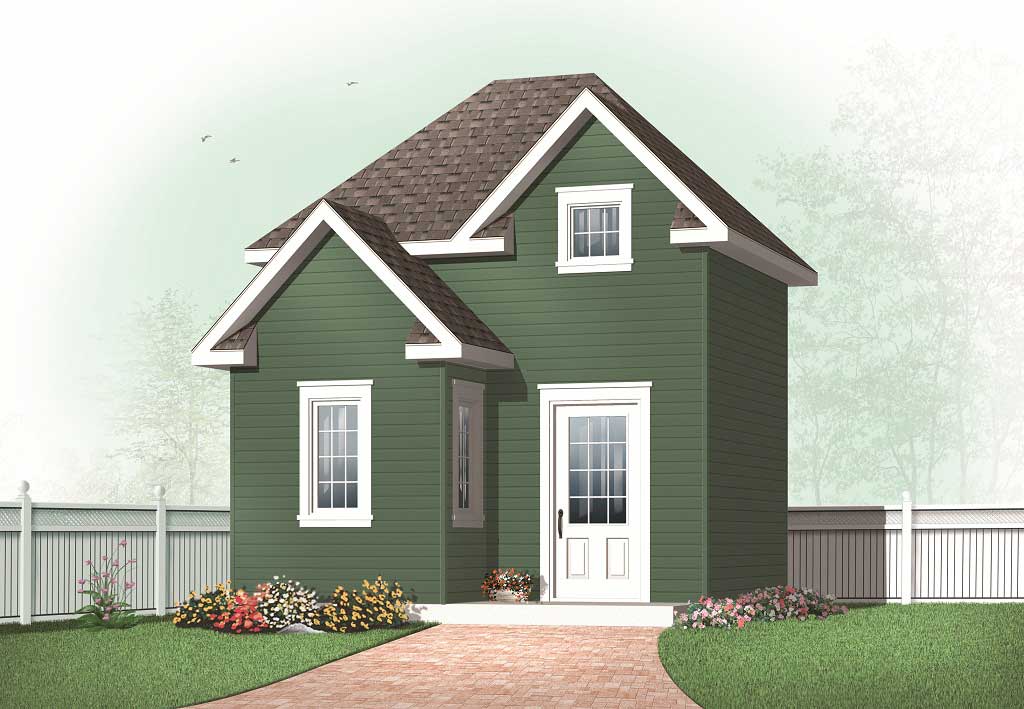 416 Sq Ft Shed Plan - 126-1166 - Main Exterior