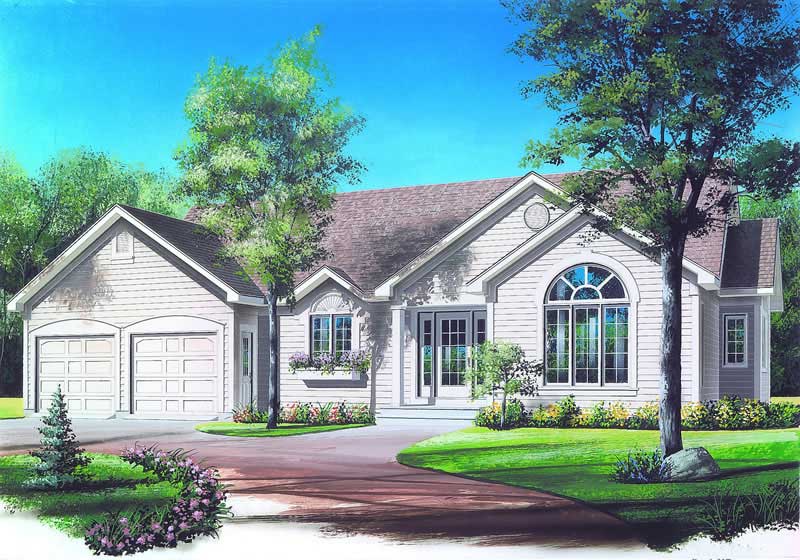 3-Bedroom, 1504 Sq Ft Contemporary House Plan - 126-1176 - Front Exterior