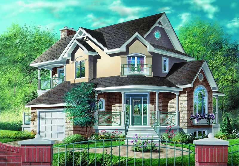 3-Bedroom, 2070 Sq Ft Contemporary House Plan - 126-1182 - Front Exterior