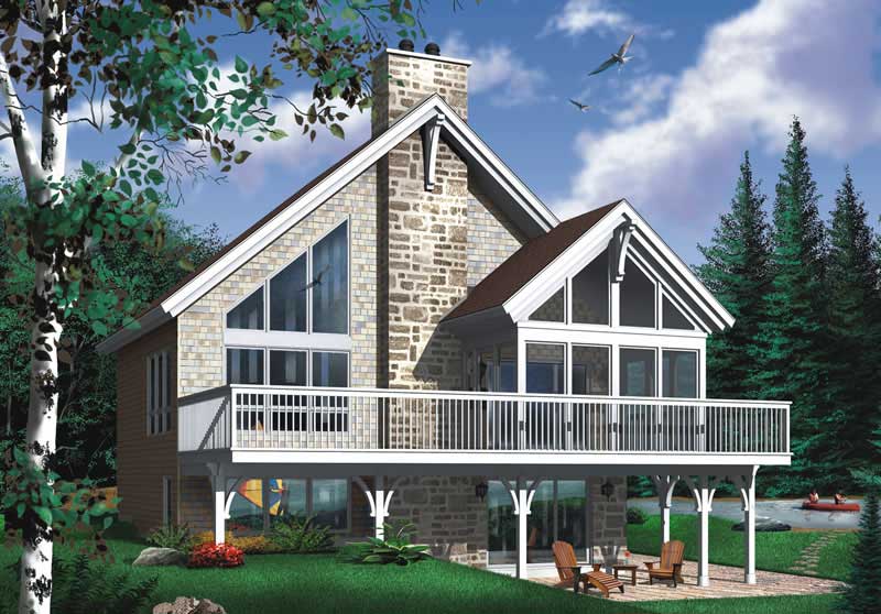 3-Bedroom, 2243 Sq Ft Lake Home Plan - 126-1316 - Main Exterior