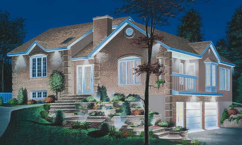 3-Bedroom, 2454 Sq Ft Ranch Home Plan - 126-1319 - Main Exterior