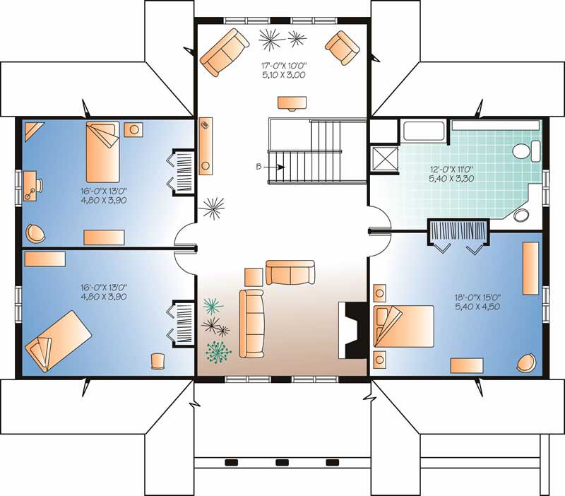 HOME PLAN SECOND LEVEL