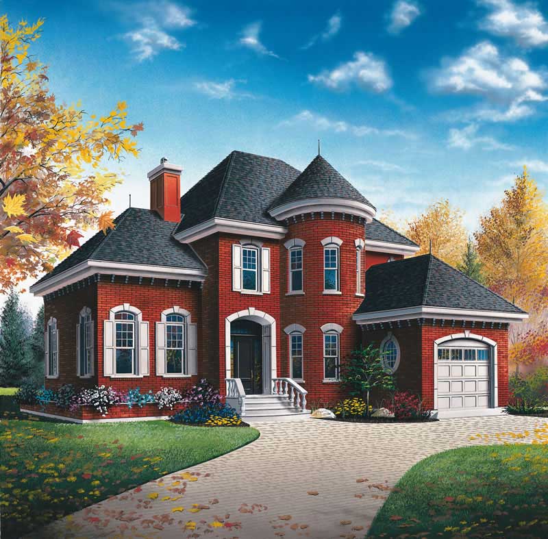 3-Bedroom, 1972 Sq Ft European Home Plan - 126-1411 - Main Exterior