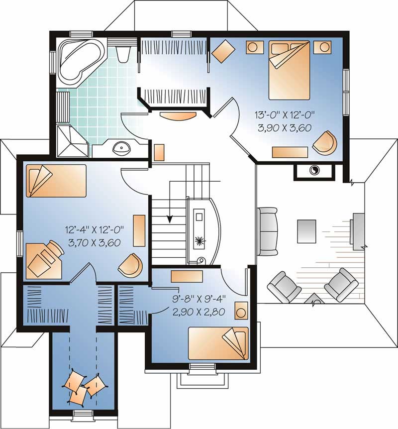 HOME PLAN SECOND LEVEL
