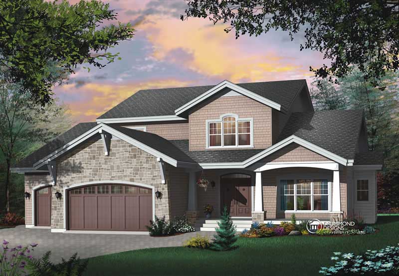 4-Bedroom, 3943 Sq Ft Contemporary House Plan - 126-1455 - Front Exterior