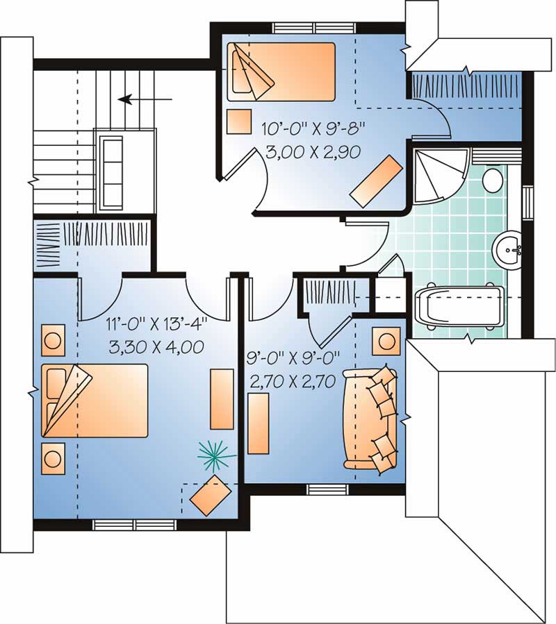 HOME PLAN SECOND LEVEL