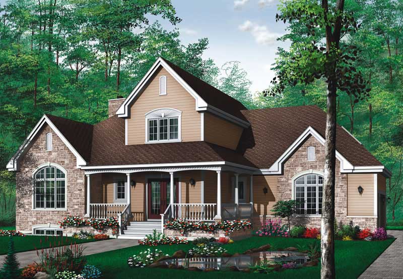 3-Bedroom, 2204 Sq Ft Contemporary House Plan - 126-1475 - Front Exterior