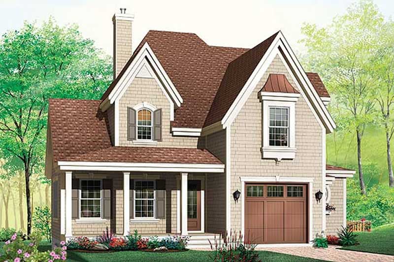 3-Bedroom, 1886 Sq Ft Country House Plan - 126-1482 - Front Exterior