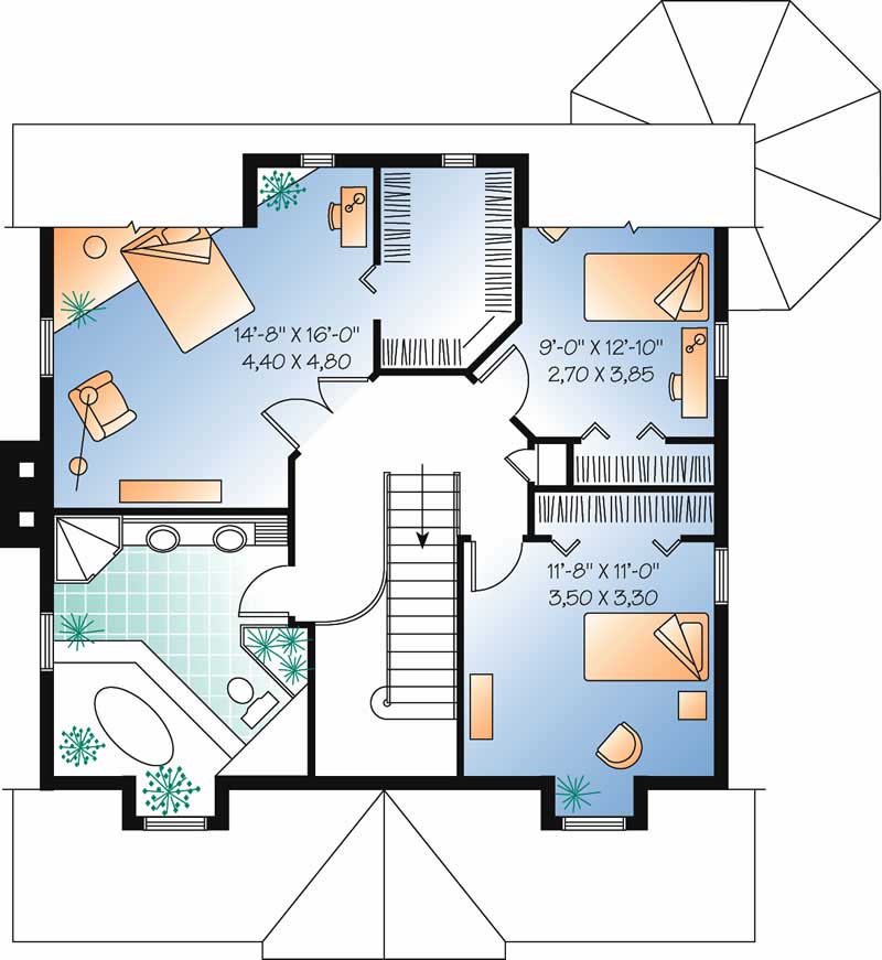 HOME PLAN SECOND LEVEL