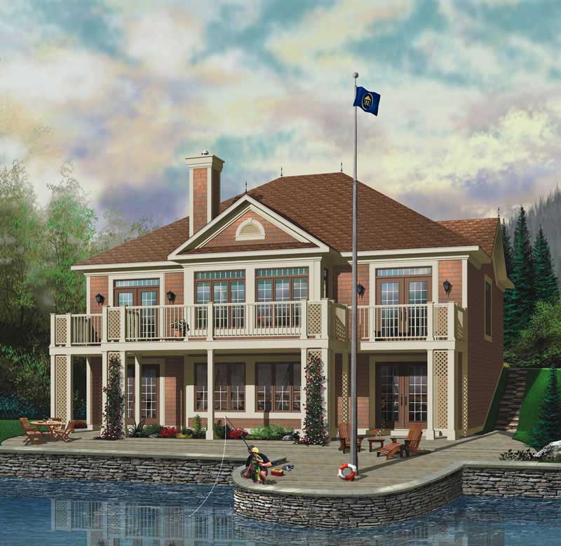 3-Bedroom, 1707 Sq Ft Coastal House Plan - 126-1544 - Front Exterior