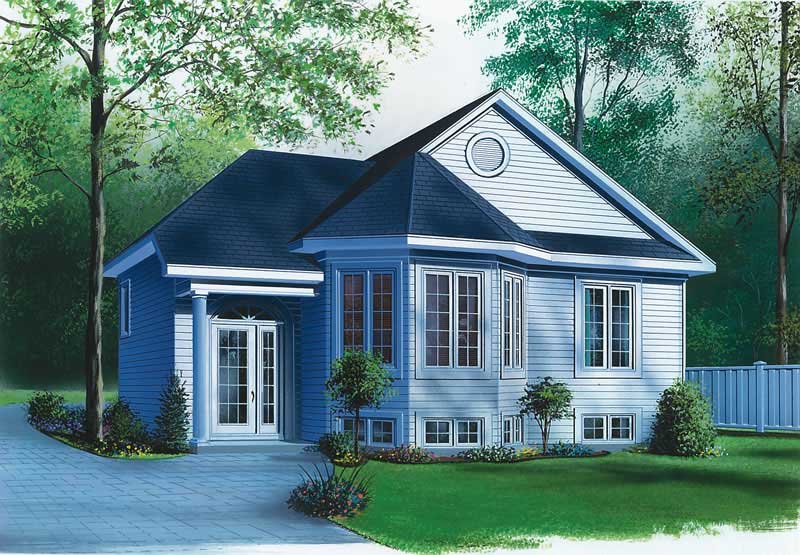2-Bedroom, 975 Sq Ft Bungalow Home Plan - 126-1561 - Main Exterior