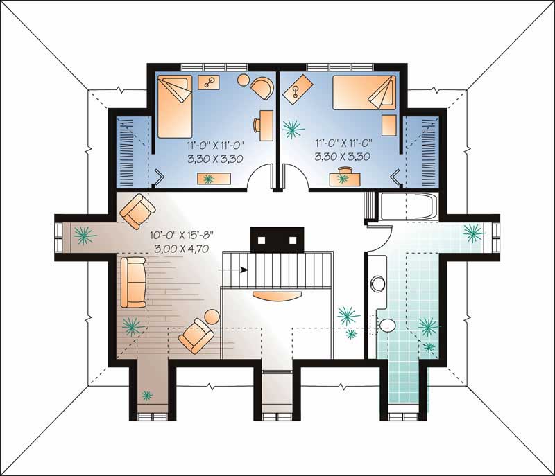 HOME PLAN SECOND LEVEL
