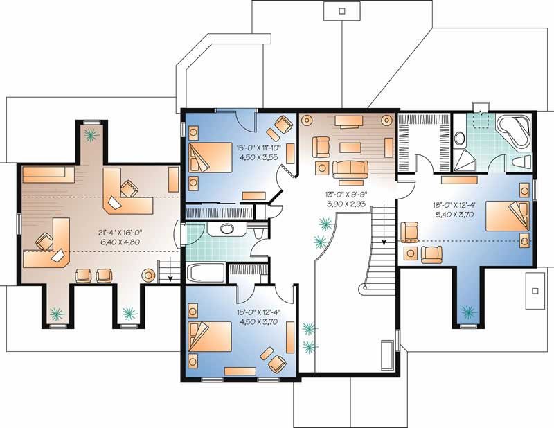HOME PLAN SECOND LEVEL