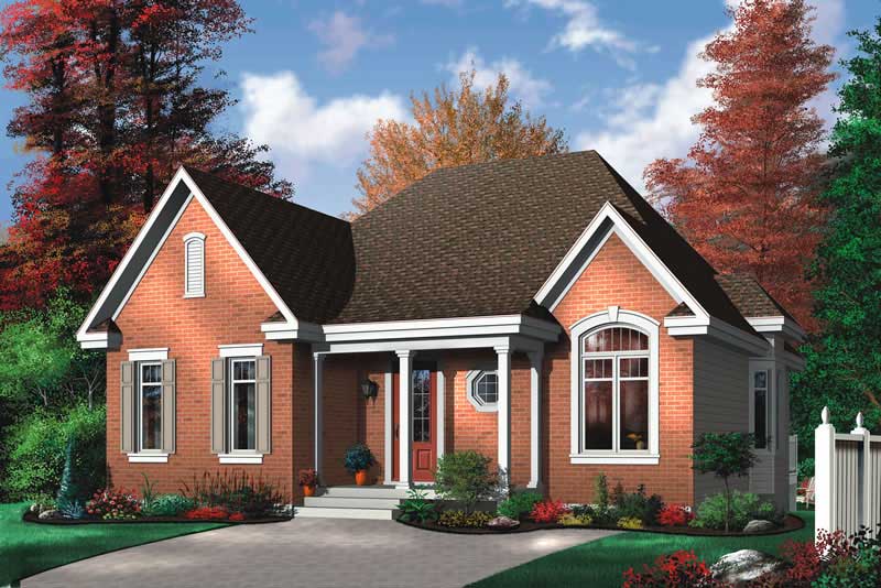 2-Bedroom, 1102 Sq Ft Ranch House Plan - 126-1699 - Front Exterior