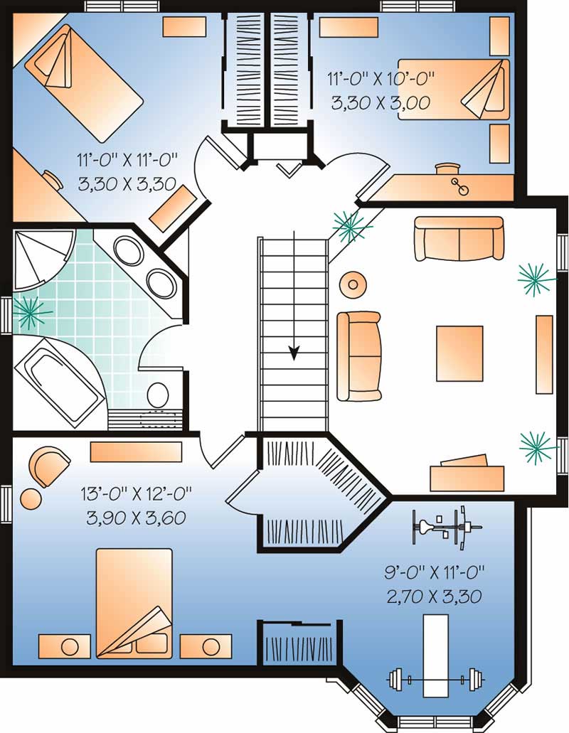 HOME PLAN SECOND LEVEL