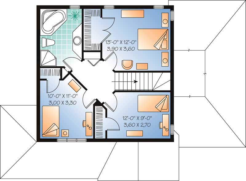 HOME PLAN SECOND LEVEL