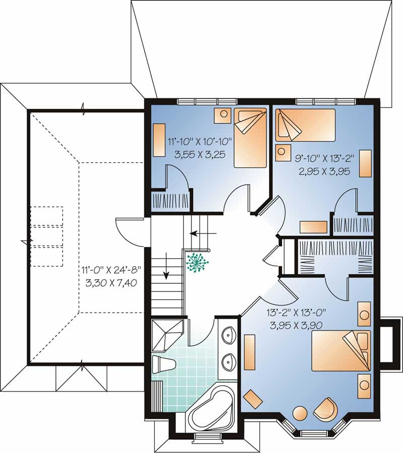 HOME PLAN SECOND LEVEL