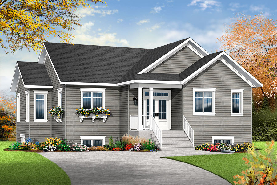 4-Bedroom, 2133 Sq Ft Country House Plan - 126-1863 - Front Exterior