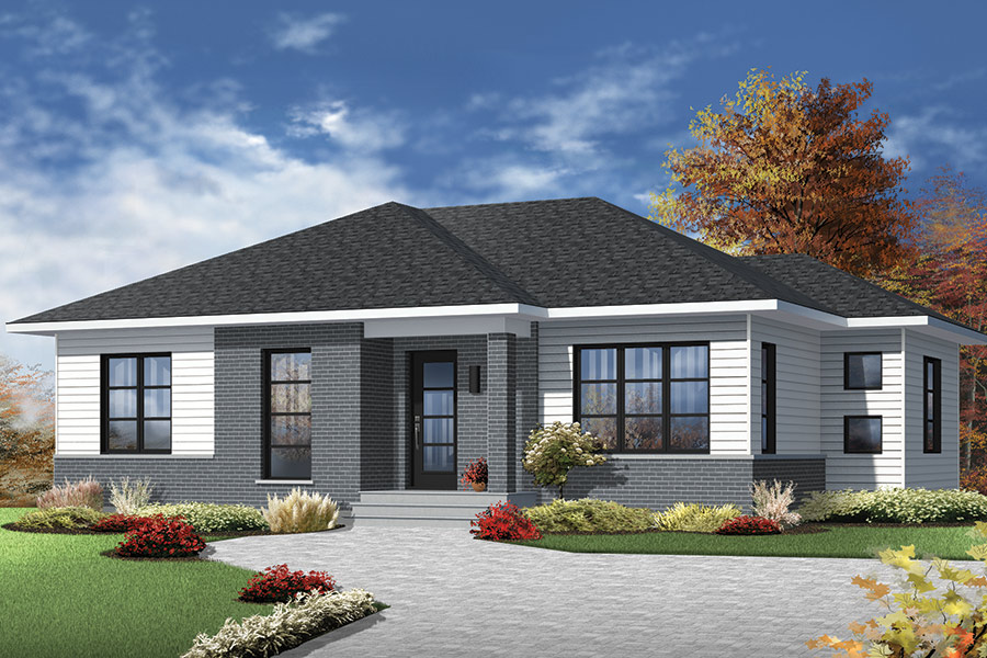 2-Bedroom, 1133 Sq Ft Ranch Home Plan - 126-1865 - Main Exterior