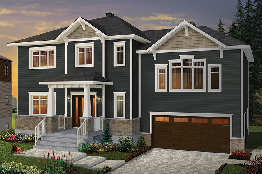 4-Bedroom, 2166 Sq Ft Country House Plan - 126-1887 - Front Exterior