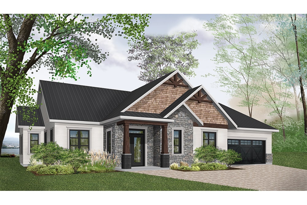 3-Bedroom, 1858 Sq Ft Rustic House - #126-1948 - Front Exterior