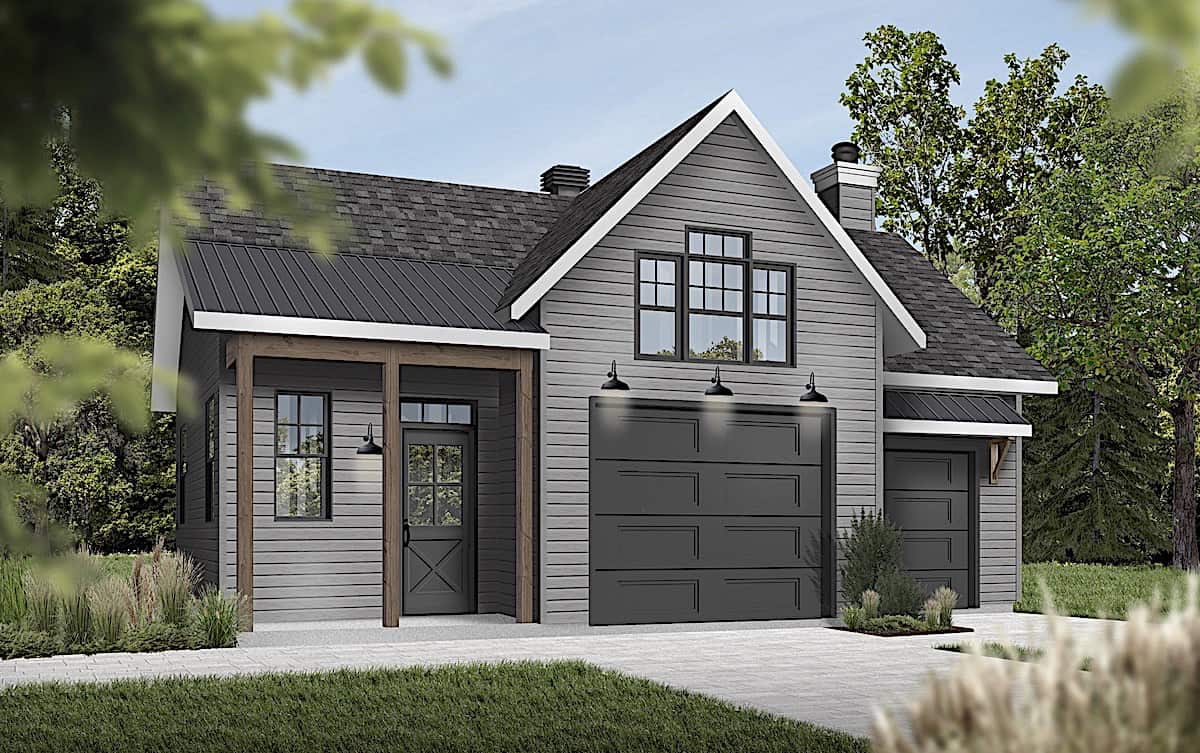 0-Bedroom, 804 Sq Ft Garage Plan #126-1992 - Front Exterior