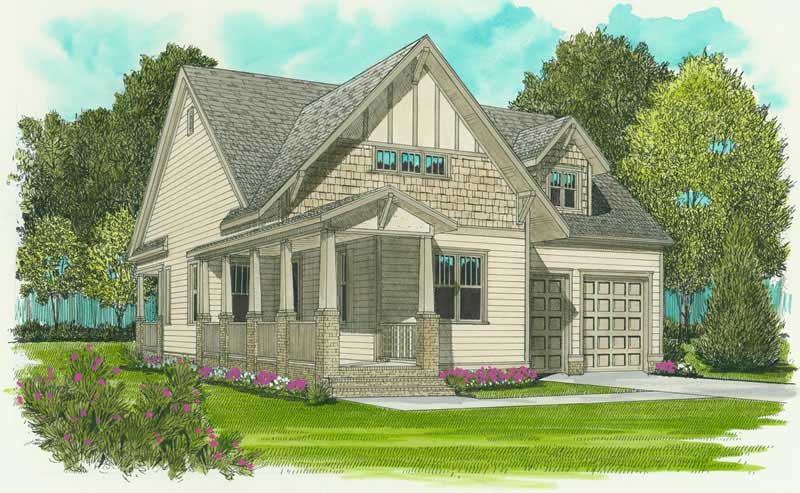 2-Bedroom, 1958 Sq Ft Craftsman Home Plan - 127-1022 - Main Exterior