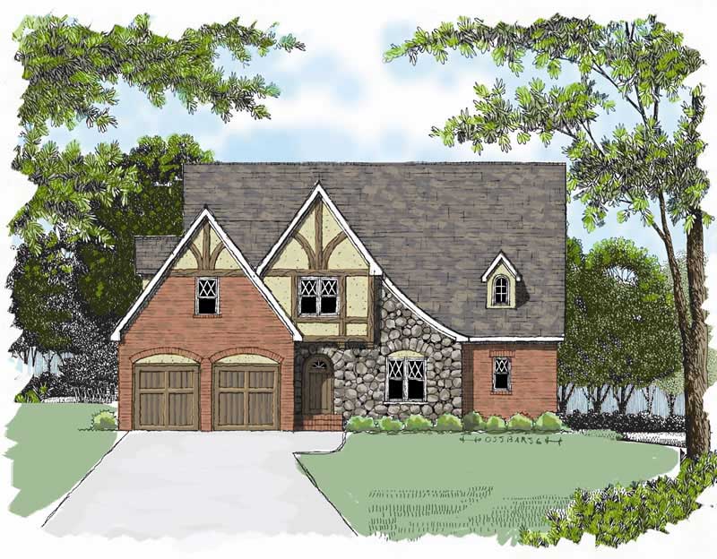 4-Bedroom, 2896 Sq Ft Country Home Plan - 127-1044 - Main Exterior