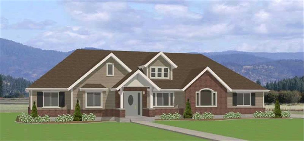 3-Bedroom, 2120 Sq Ft Contemporary Home Plan - 129-1030 - Main Exterior