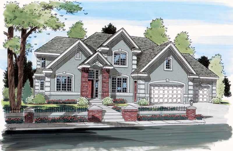 3-Bedroom, 2680 Sq Ft European Home Plan - 131-1024 - Main Exterior