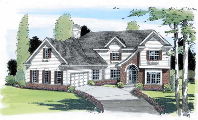 4-Bedroom, 2878 Sq Ft Traditional House Plan - 131-1025 - Front Exterior