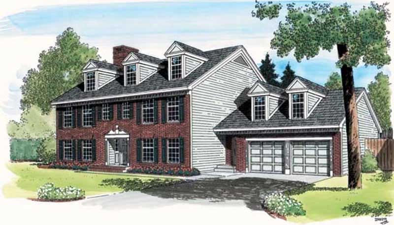 3-Bedroom, 3107 Sq Ft Georgian House Plan - 131-1036 - Front Exterior