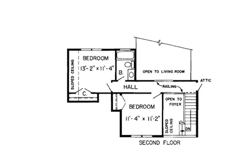 SECOND LEVEL FLOOR PLAN