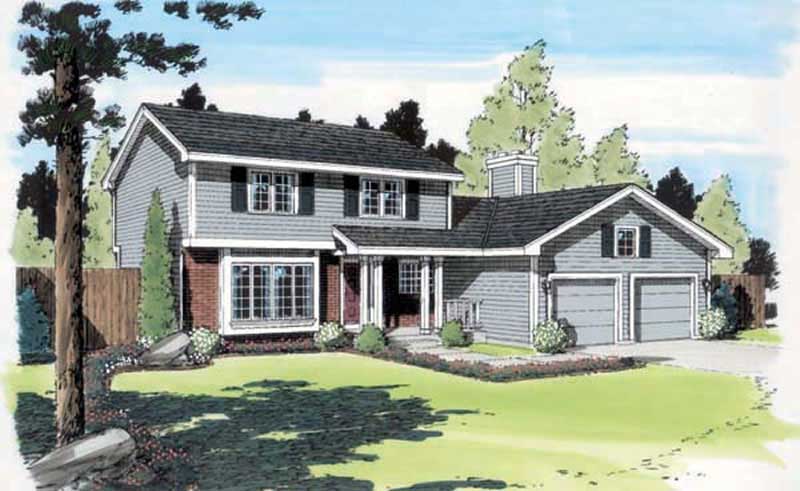 4-Bedroom, 2031 Sq Ft Ranch House Plan - 131-1080 - Front Exterior