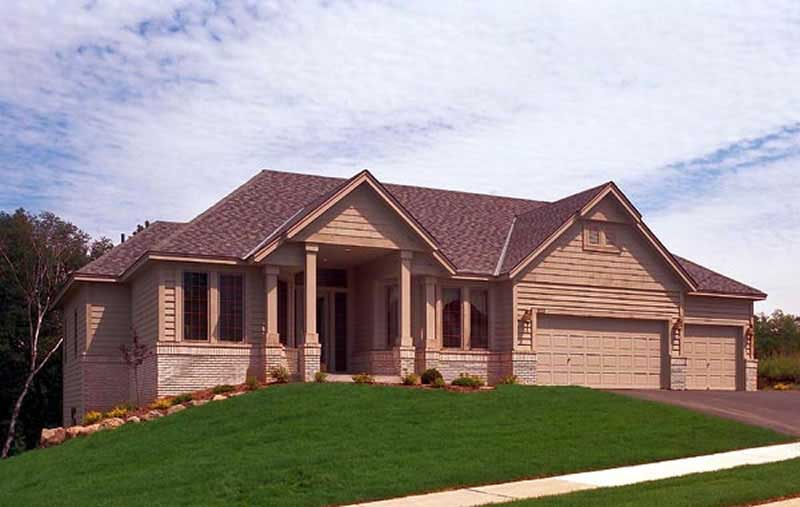 3-Bedroom, 2930 Sq Ft Ranch Home Plan - 131-1107 - Main Exterior